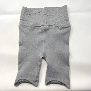 Free People Movement Bike Shorts NEW Womens XS/S Gray Rib Knit Stretchy
